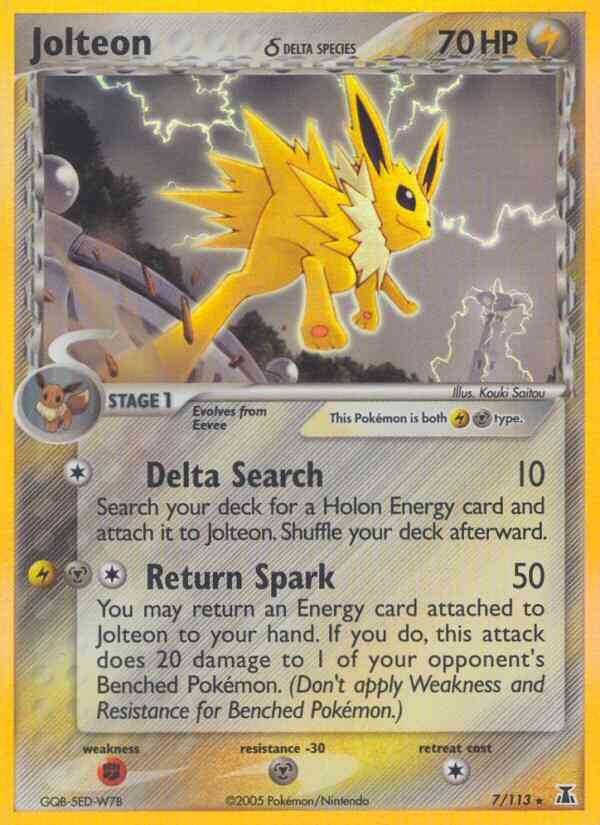 Jolteon δ - 7/113 - Rare Holo [ex11-7] [Holo]