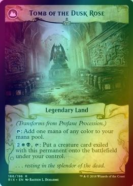 Profane Procession // Tomb of the Dusk Rose [166] [Rivals of Ixalan] [Foil]