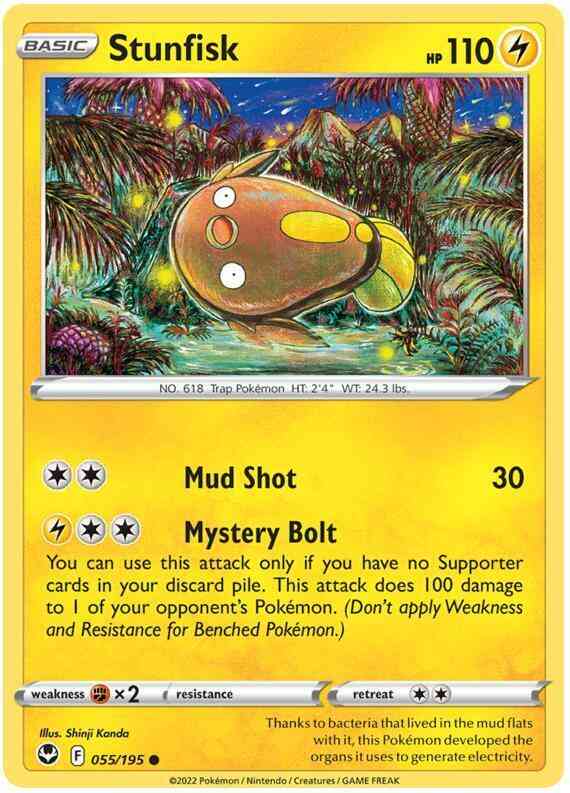 Stunfisk - 055/195 - Common [swsh12-055] [Non-Holo]