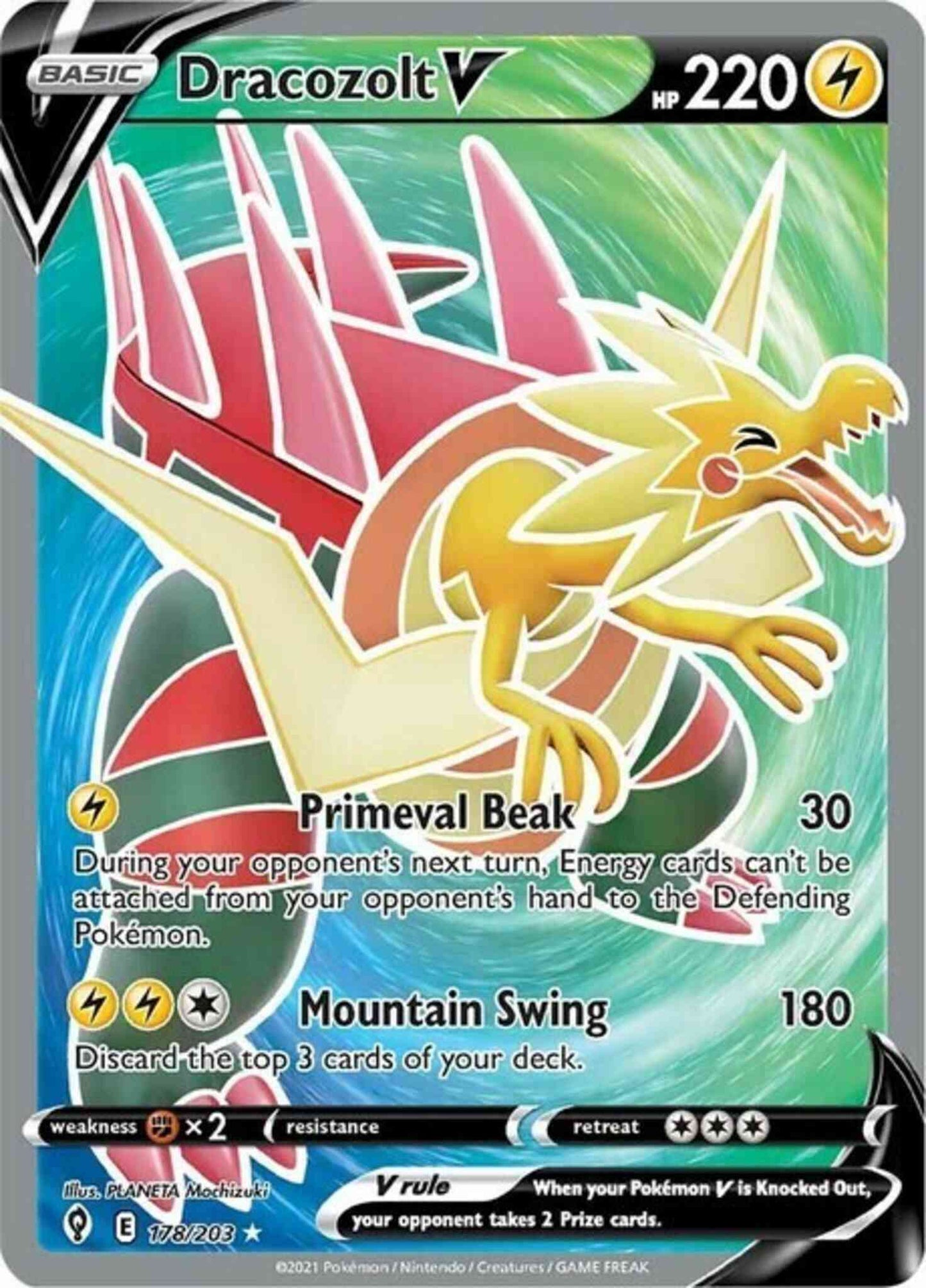 Dracozolt V - 178/203 - Rare Ultra [swsh7-178] [Ultra]