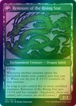 Jugan Defends the Temple // Remnant of the Rising Star [194] [Kamigawa: Neon Dynasty] [Foil]