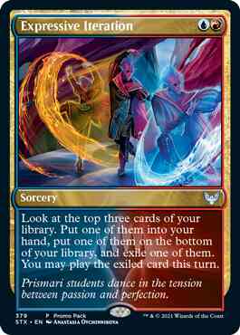 Expressive Iteration [379] [Dark Frame Promo Pack] [Strixhaven: School of Mages] [Foil]