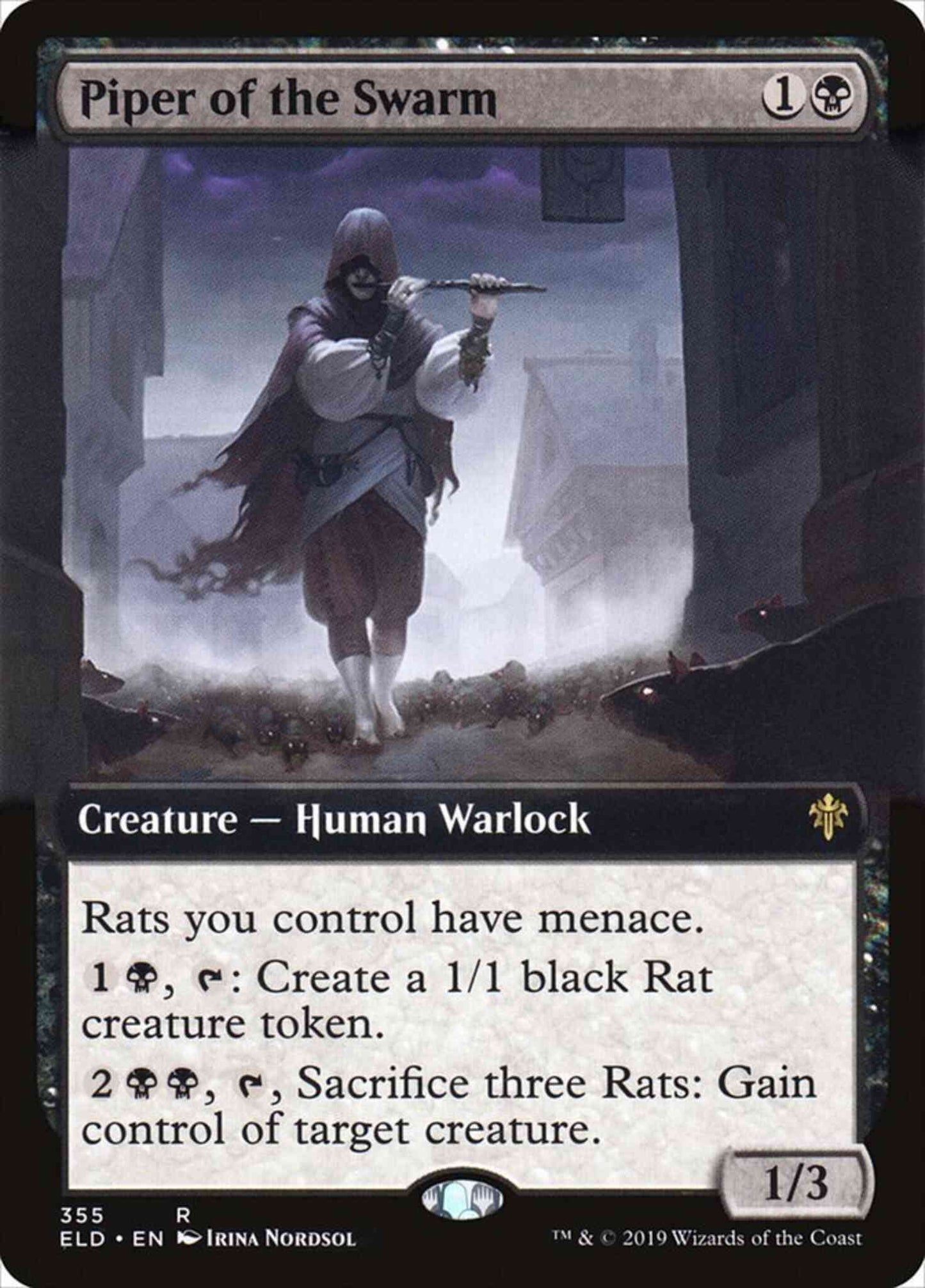 Piper of the Swarm [355] [Extended Art] [Throne of Eldraine] [Non-Foil]