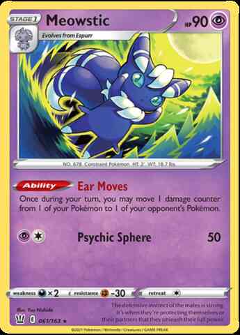 Meowstic - 061/163 - Rare Holo [swsh5-061] [Holo]