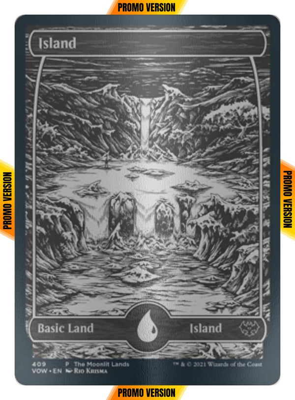 Island [2021] [409] [Moonlit Lands] [Innistrad: Crimson Vow] [Etched Foil]
