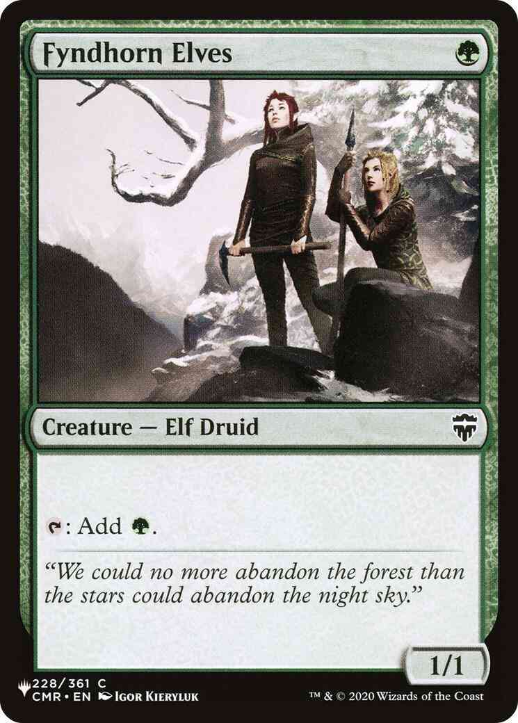 Fyndhorn Elves [CMR-228] [The List] [Non-Foil]