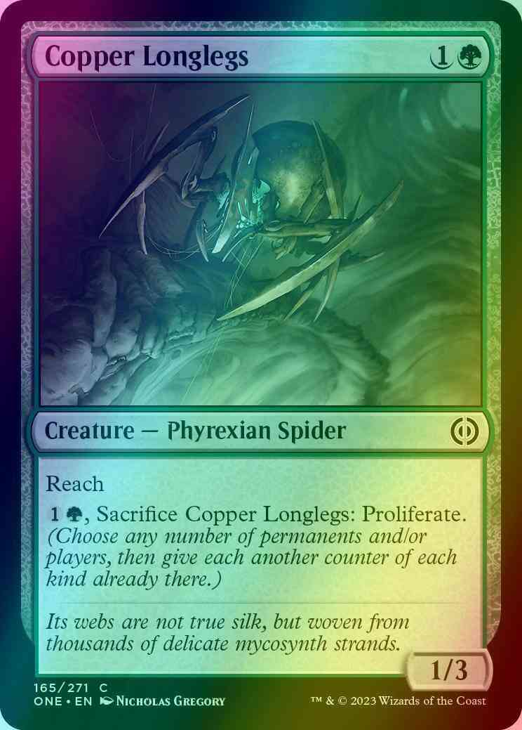 Copper Longlegs [165] [Phyrexia: All Will Be One] [Foil]