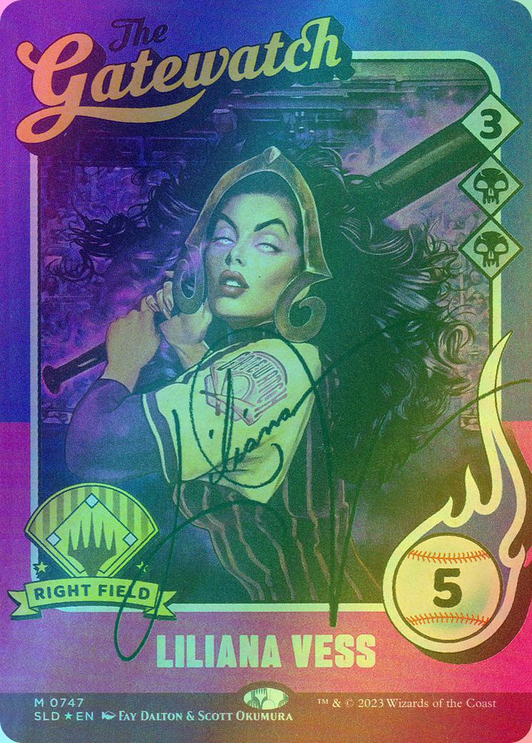 Liliana Vess // Liliana Vess [0747] [Borderless] [Signed] [Magic: The Baseballing] [Secret Lair Drop] [Foil]