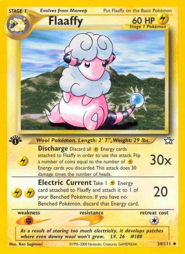 Flaaffy - 34/111 - Uncommon - 1st Edition [neo1-34] [Non-Holo]