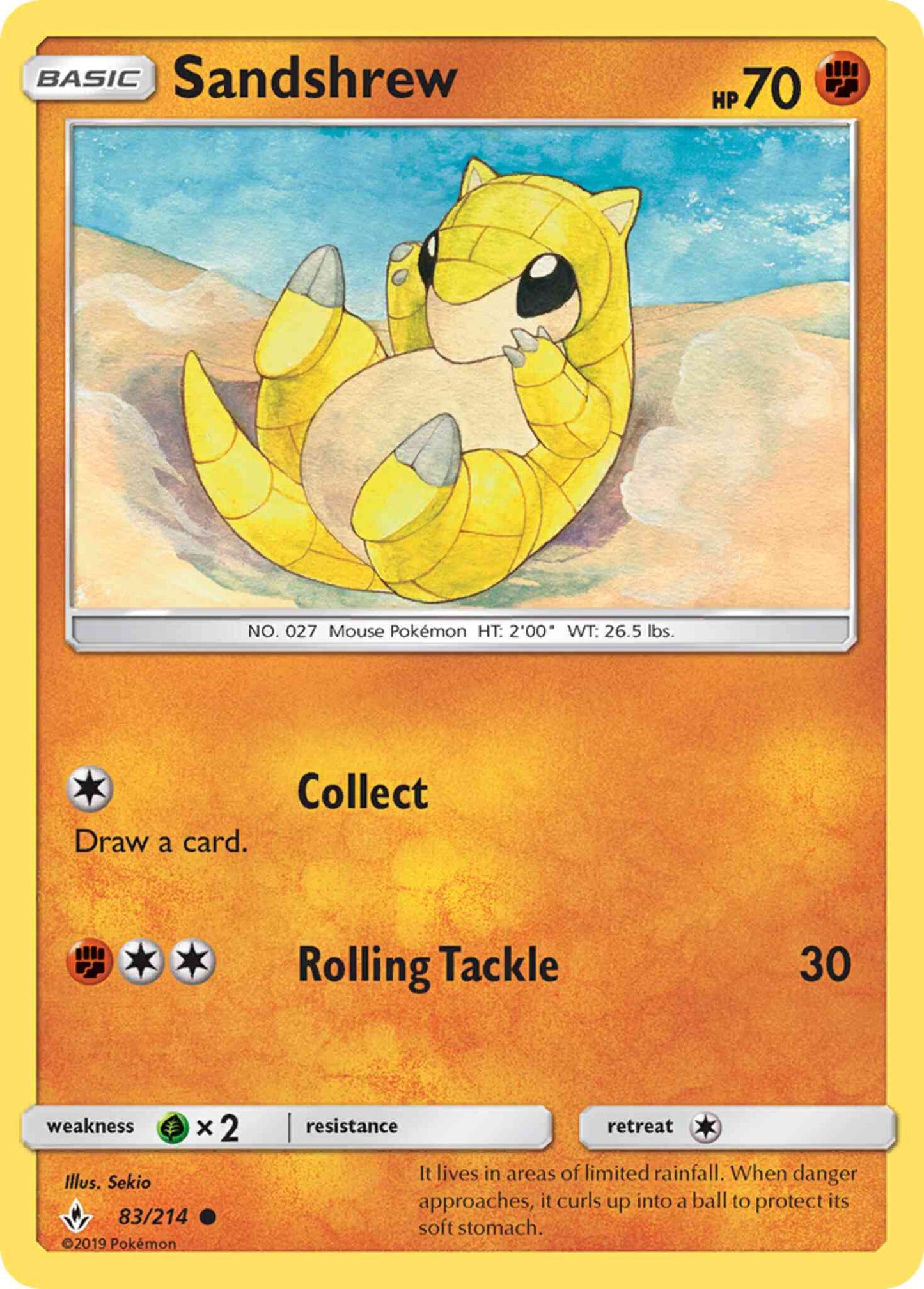Sandshrew - 83/214 - Common [sm10-83] [Non-Holo]