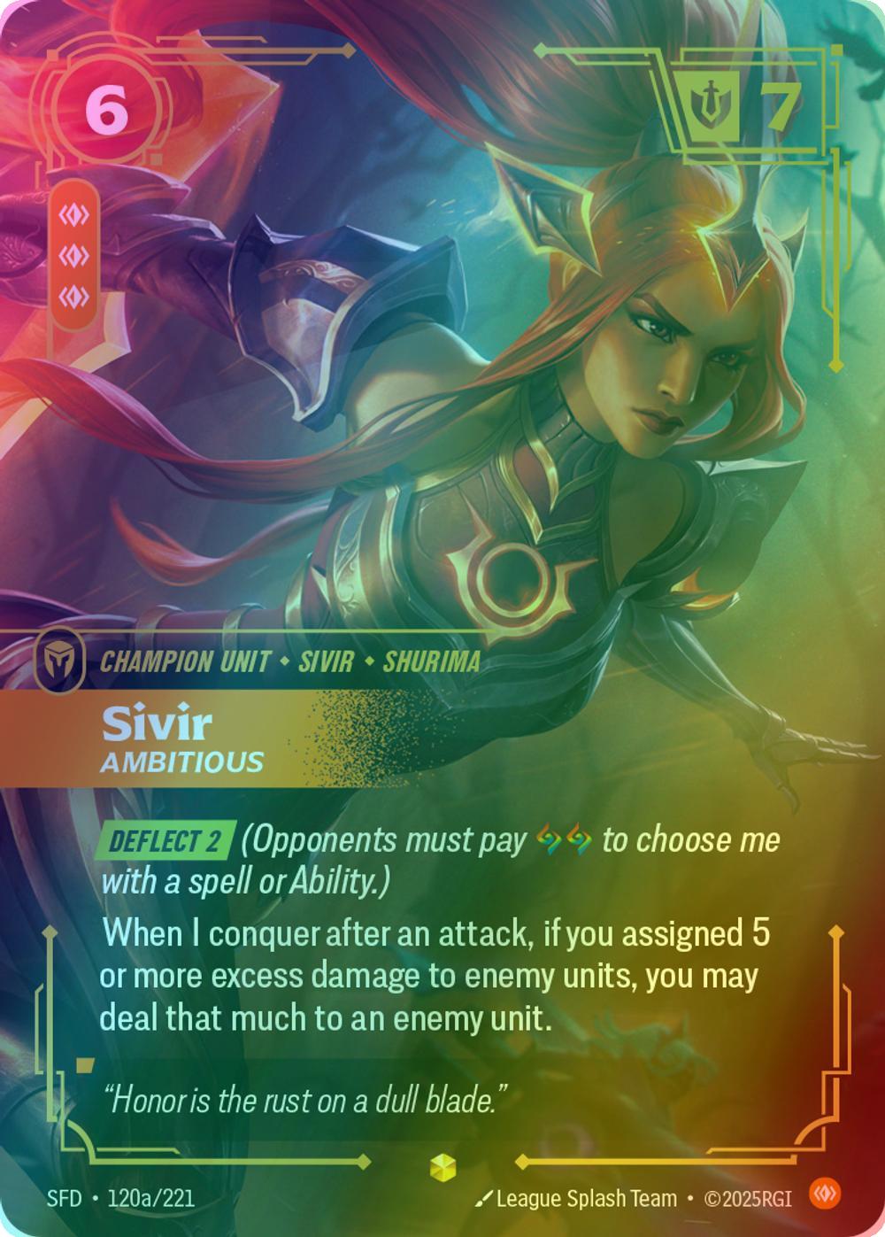 Sivir - Ambitious (Alternate Art) - 120a/221 [Spiritforged] [Foil]