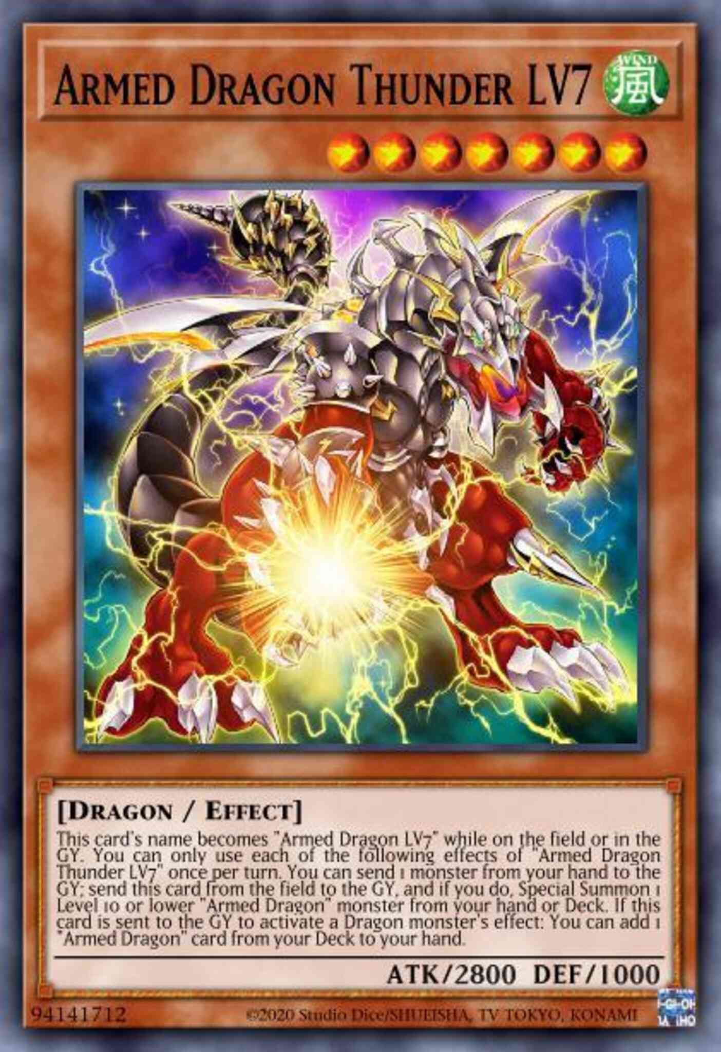 Armed Dragon Thunder LV7 - BLVO-EN002 - Ultra Rare - 1st Edition