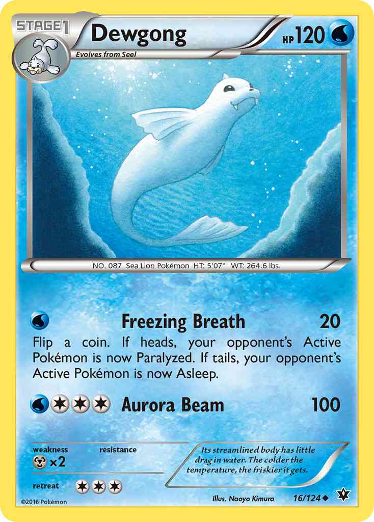 Dewgong - 16/124 - Uncommon [xy10-16] [Reverse Holo]