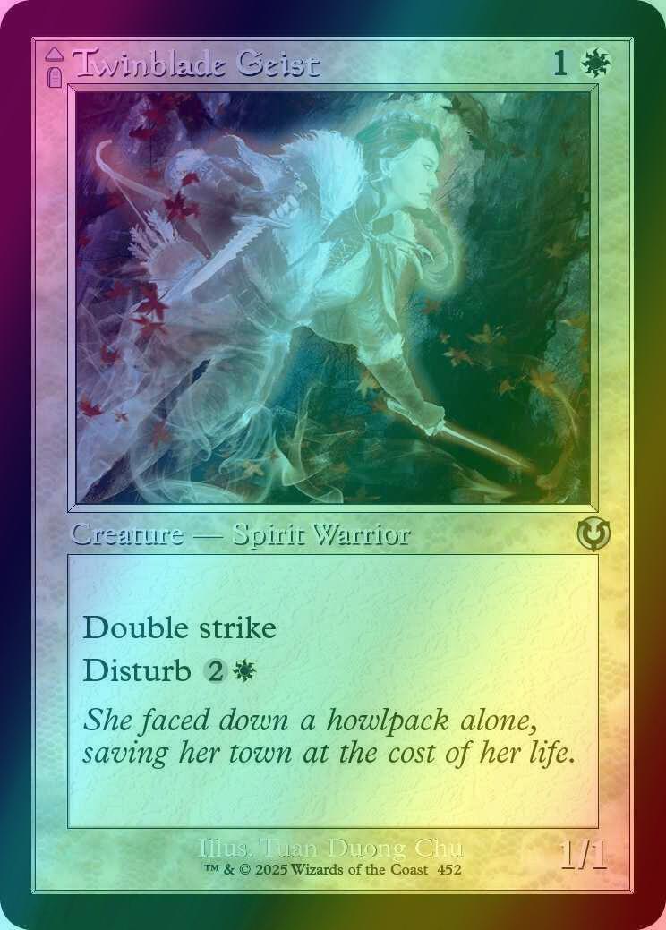Twinblade Geist // Twinblade Invocation [452] [Retro Frame] [Innistrad Remastered] [Foil]