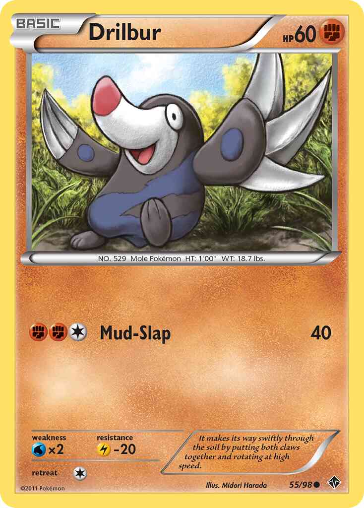 Drilbur - 55/98 - Common [bw2-55] [Non-Holo]