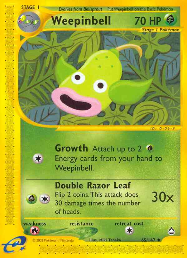 Weepinbell - 65/147 - Uncommon [ecard2-65] [Reverse Holo]