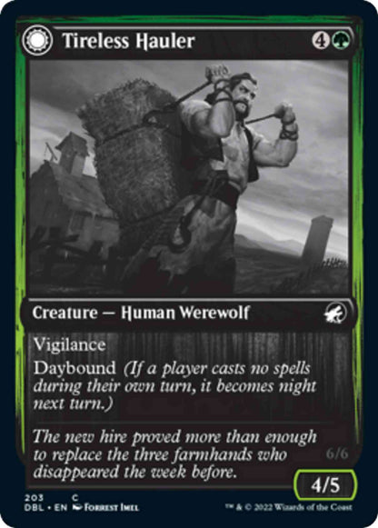 Tireless Hauler // Dire-Strain Brawler [203] [Innistrad: Double Feature] [Non-Foil]