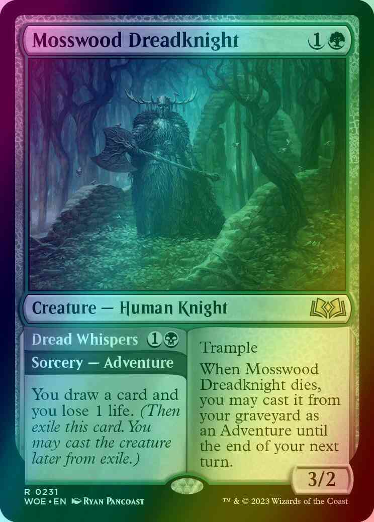 Mosswood Dreadknight // Dread Whispers [231] [Wilds of Eldraine] [Foil]