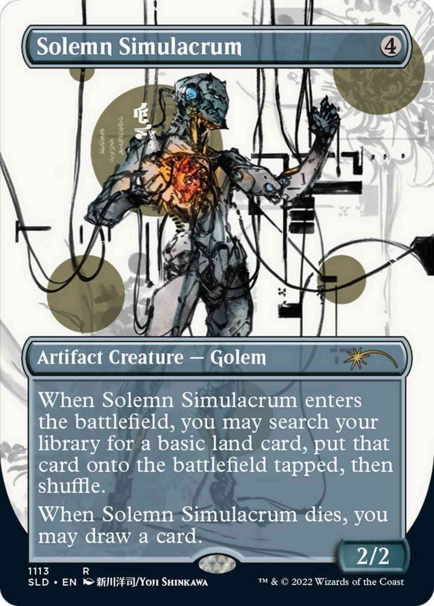 Solemn Simulacrum [1113] [Borderless] [Yoji Shinkawa] [Secret Lair Drop] [Non-Foil]