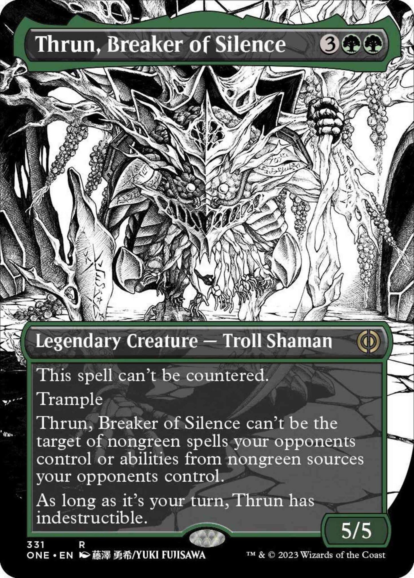 Thrun, Breaker of Silence [331] [Borderless] [Manga] [Phyrexia: All Will Be One] [Non-Foil]