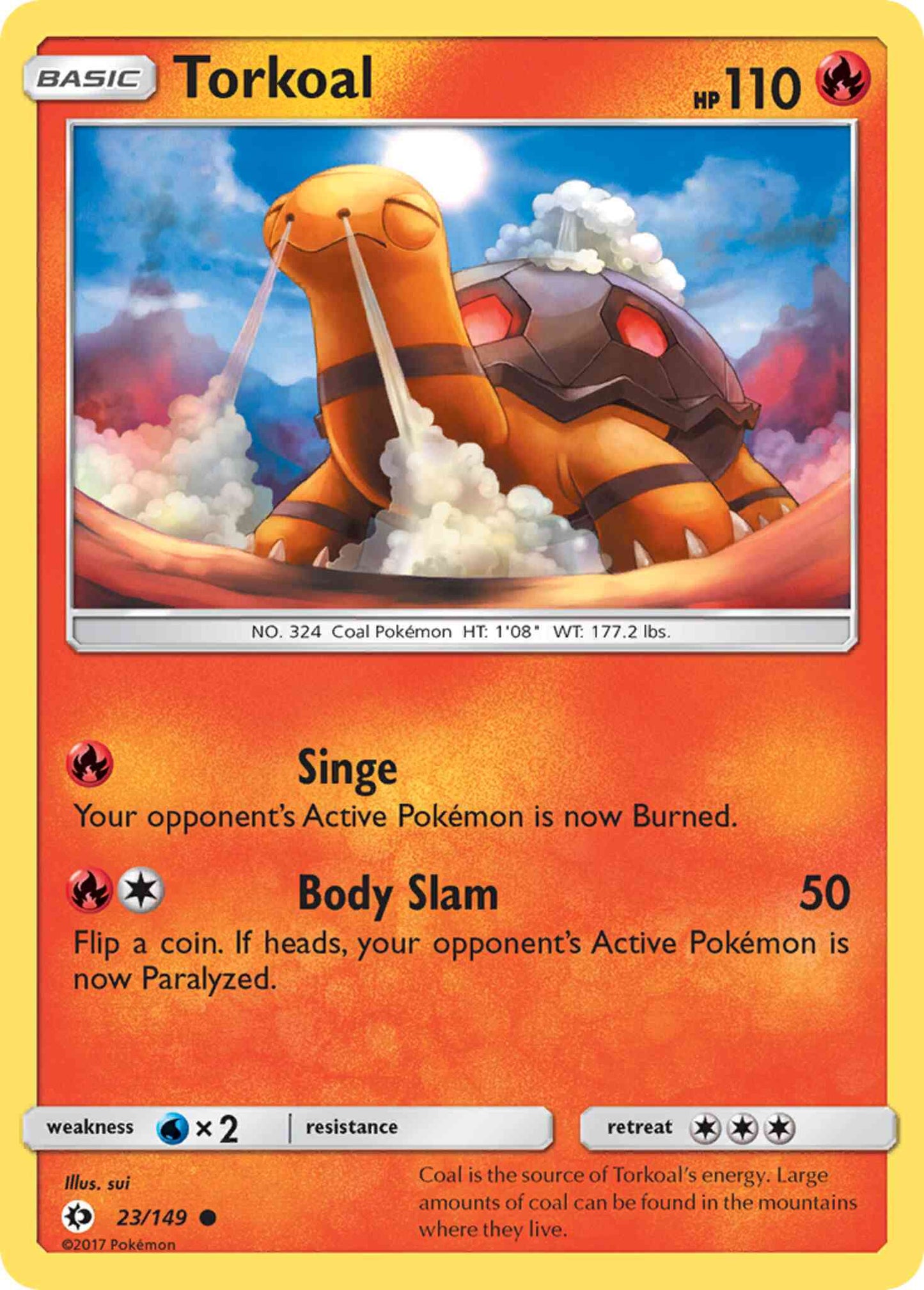 Torkoal - 23/149 - Common [sm1-23] [Reverse Holo]