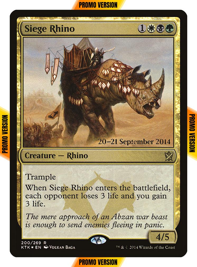 Siege Rhino [200s] [Khans of Tarkir Promos] [Foil]
