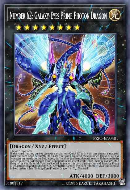 Number 62: Galaxy-Eyes Prime Photon Dragon - BLLR-EN070 - Ultra Rare - 1st Edition