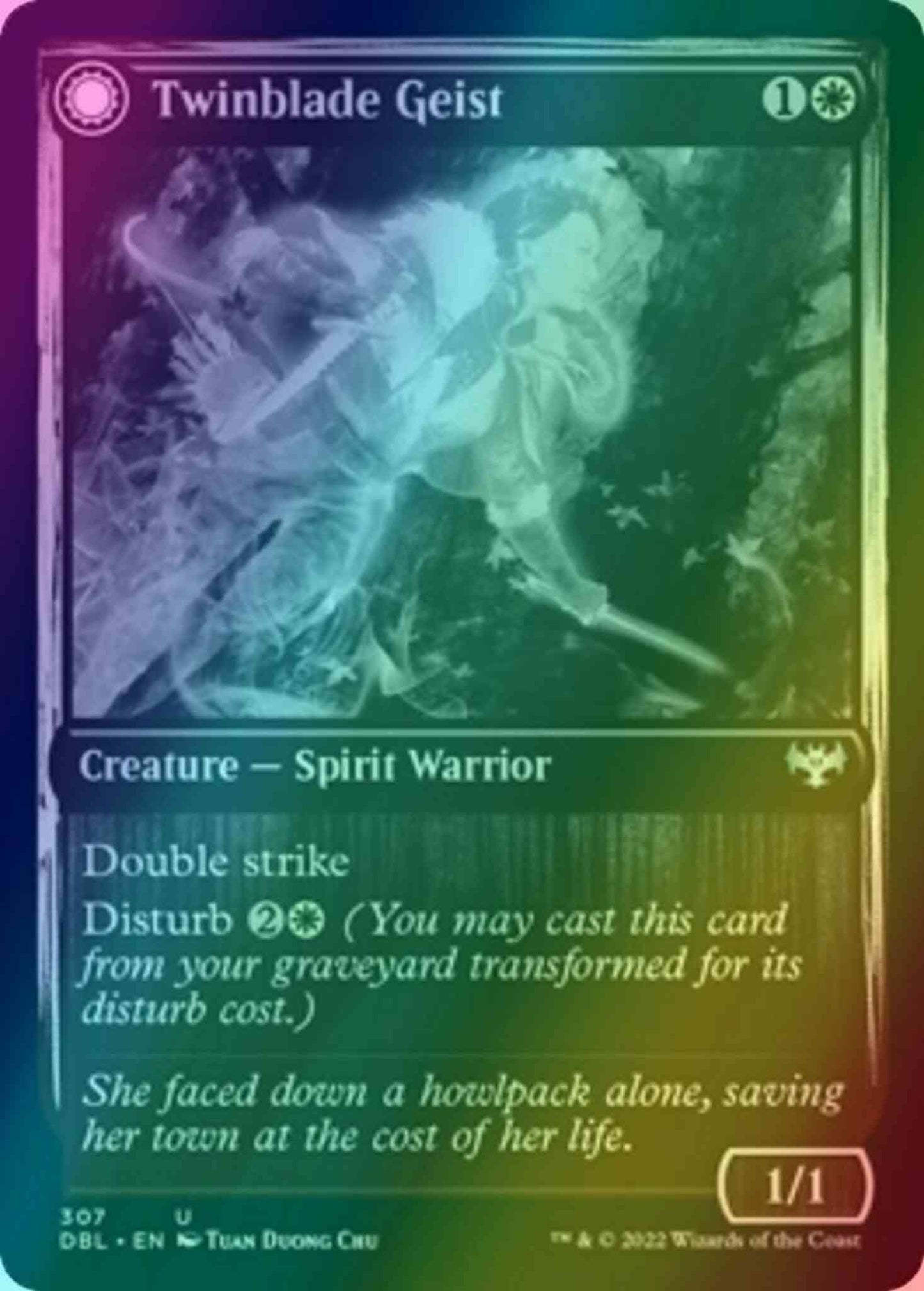 Twinblade Geist // Twinblade Invocation [307] [Innistrad: Double Feature] [Foil]