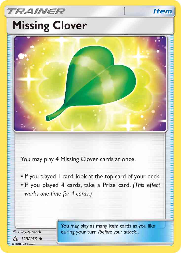 Missing Clover - 129/156 - Uncommon [sm5-129] [Non-Holo]
