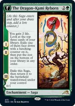 The Dragon-Kami Reborn // Dragon-Kami's Egg [473] [Extended Art] [Kamigawa: Neon Dynasty] [Non-Foil]