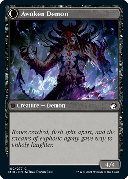 Ecstatic Awakener // Awoken Demon [100] [Innistrad: Midnight Hunt] [Non-Foil]