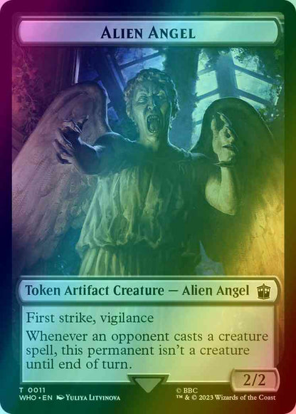 Alien Angel Token (11) // Food Token (25) [Universes Beyond: Doctor Who: Tokens] [Foil]
