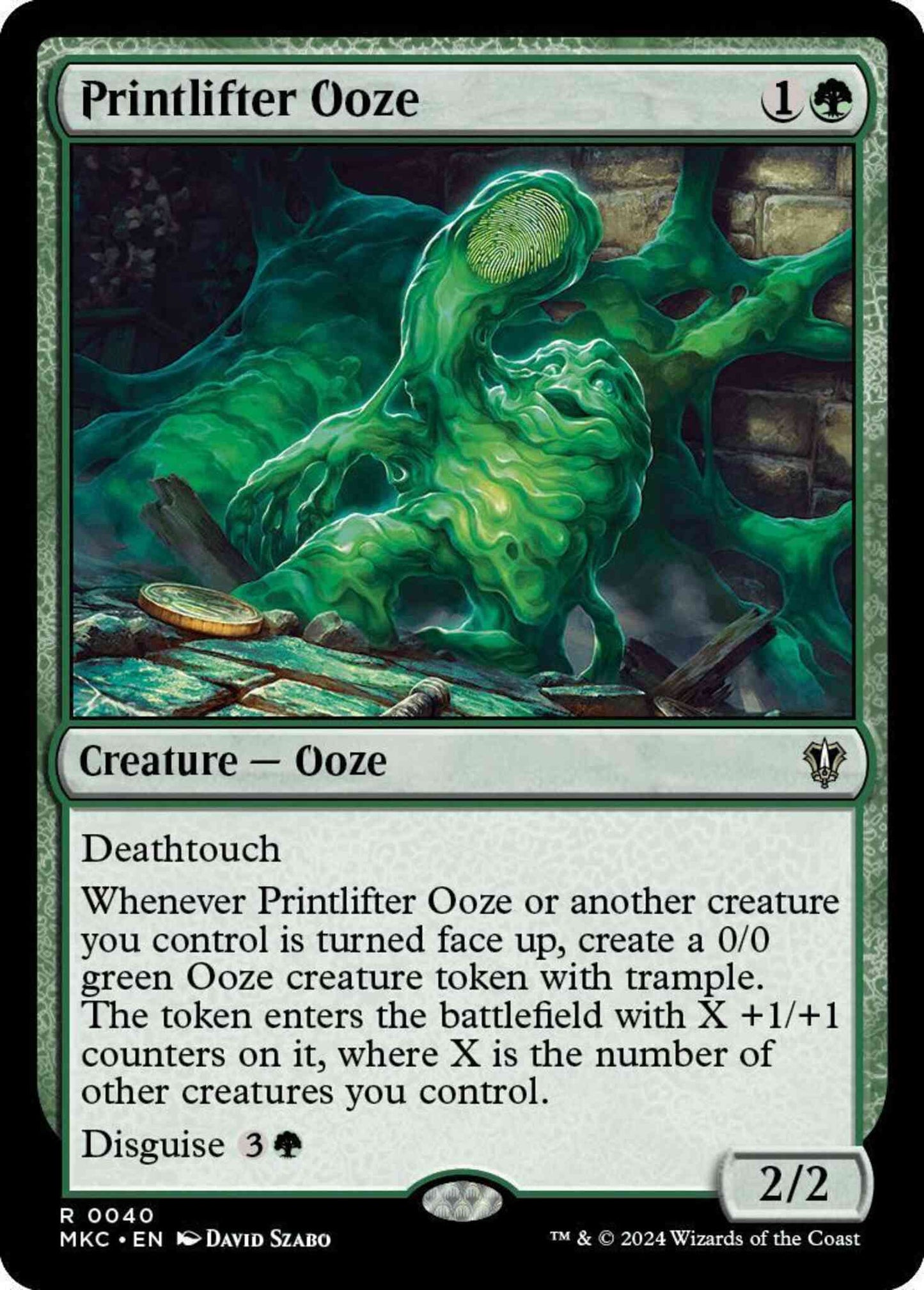 Printlifter Ooze [40] [Murders at Karlov Manor: Commander] [Non-Foil]