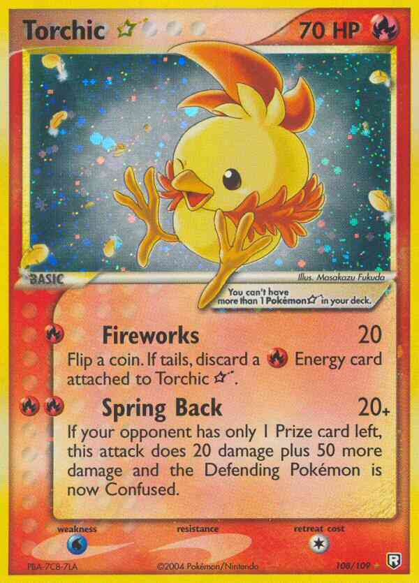 Torchic Star - 108/109 - Rare Holo [ex7-108] [Holo]