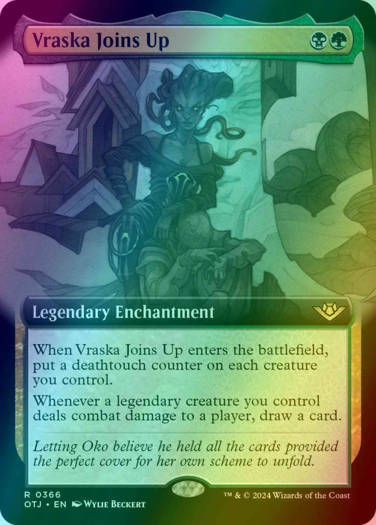 Vraska Joins Up [366] [Extended Art] [Outlaws of Thunder Junction] [Foil]