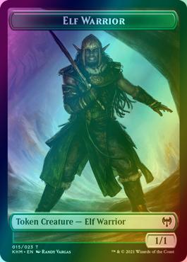 Demon Berserker Token (10) // Elf Warrior Token (15) [Kaldheim Tokens] [Foil]