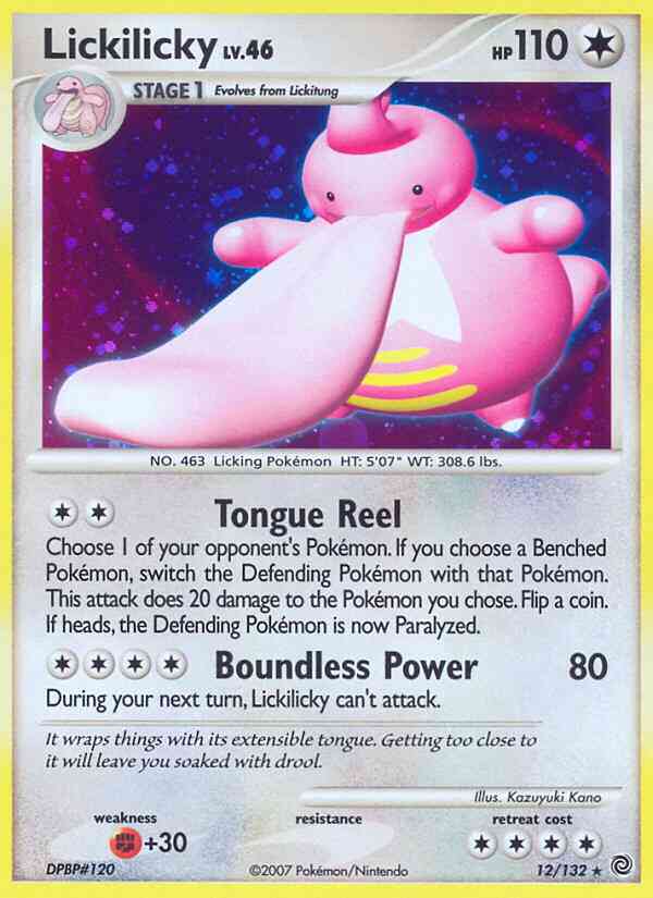 Lickilicky - 12/132 - Rare Holo [dp3-12] [Reverse Holo]