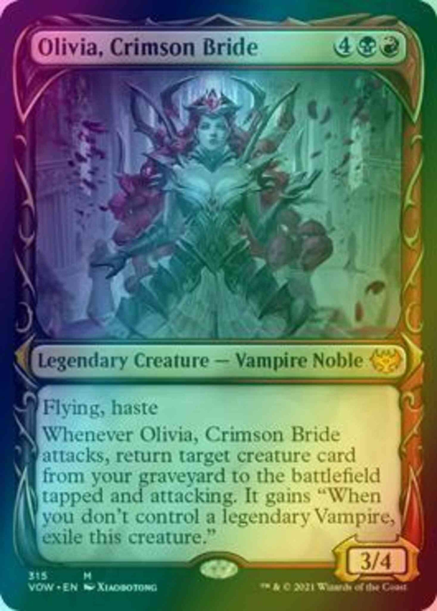 Olivia, Crimson Bride [315] [Fang Frame Showcase] [Innistrad: Crimson Vow] [Foil]