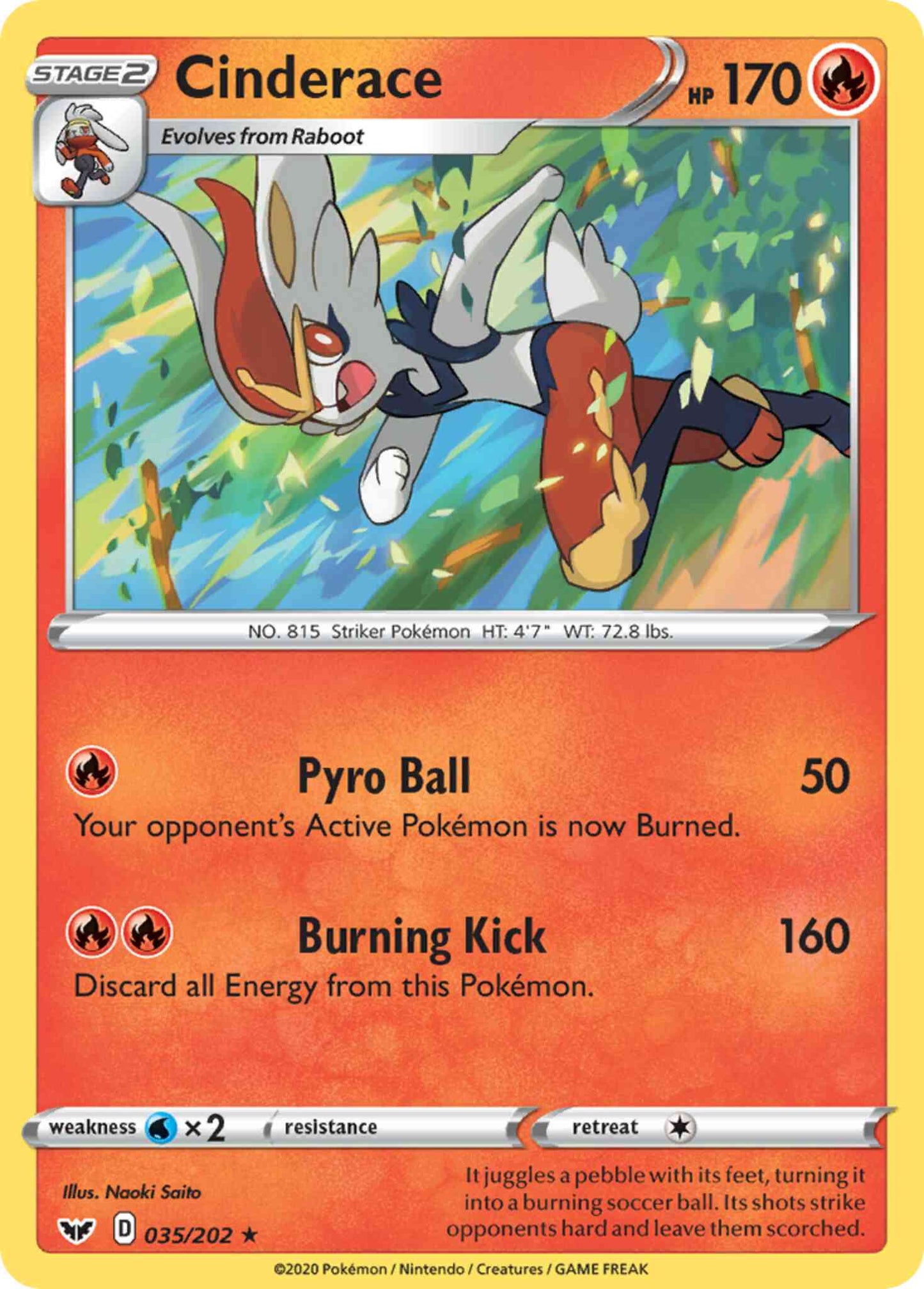 Cinderace - 035/202 - Rare Holo [swsh1-035] [Holo]