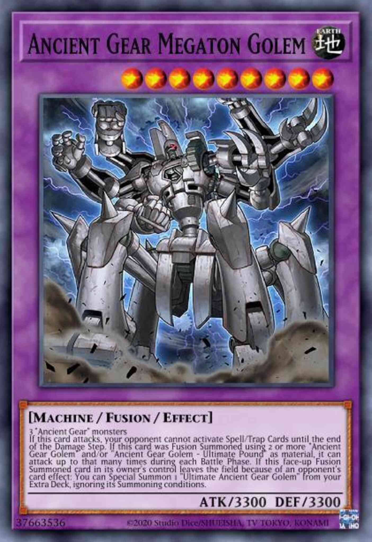 Ancient Gear Megaton Golem - LED2-EN031 - Super Rare - 1st Edition
