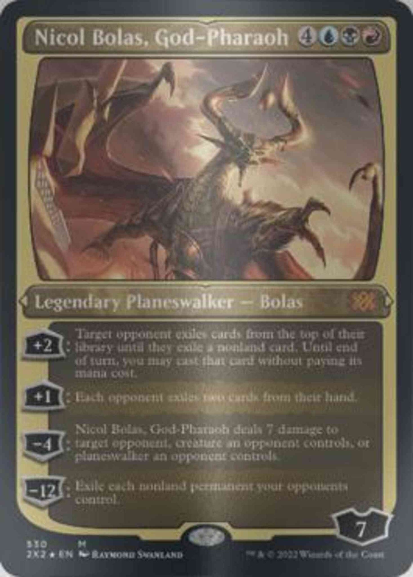 Nicol Bolas, God-Pharaoh [530] [Double Masters 2022] [Etched Foil]