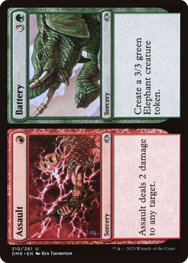Assault // Battery [210] [Dominaria Remastered] [Non-Foil]