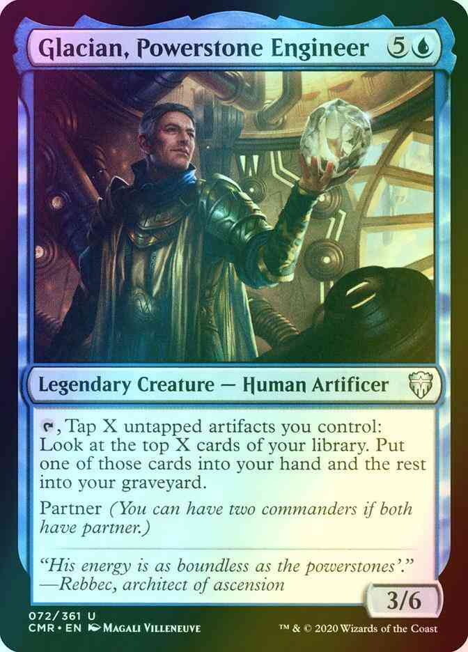 Glacian, Powerstone Engineer [72] [Commander Legends] [Foil]