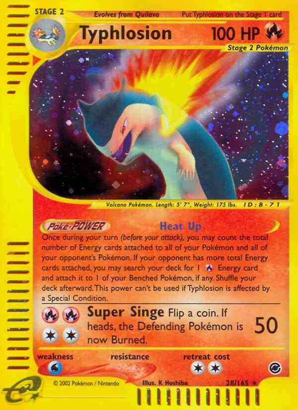 Typhlosion - 28/165 - Rare [ecard1-28] [Reverse Holo]