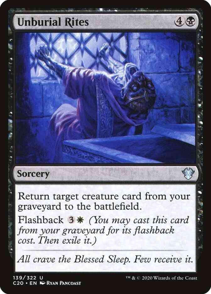 Unburial Rites [139] [Commander 2020] [Non-Foil]