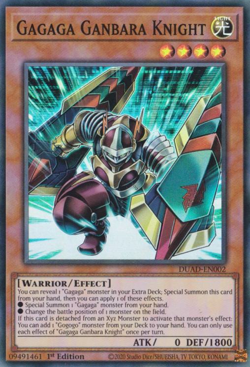 Gagaga Ganbara Knight - DUAD-EN002 - Super Rare - 1st Edition