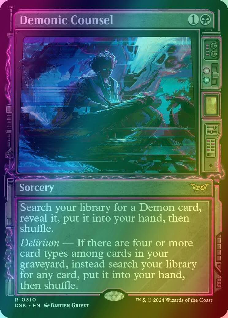 Demonic Counsel [310] [Paranormal Frame] [Duskmourn: House of Horror] [Foil]