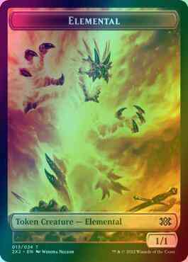 Elemental Token (13) // Soldier Token (07) [Double Masters 2022: Tokens] [Foil]