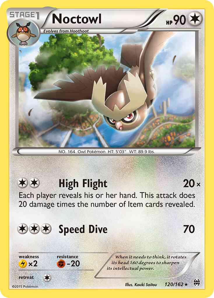 Noctowl - 120/162 - Rare [xy8-120] [Reverse Holo]