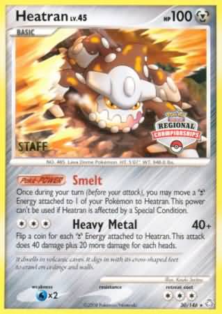 Heatran  - 30/146 - Promo [Regional Championships] [Staff] [DP4MSP-30] [Non-Holo]